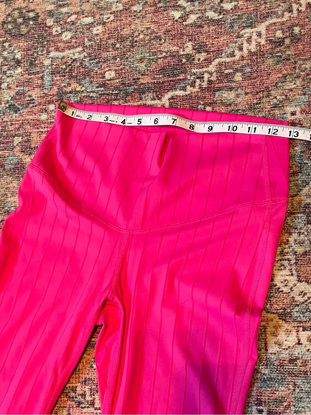 JoyLab Hot Pink Pinstriped Flare Leggings - Picture 8 of 8